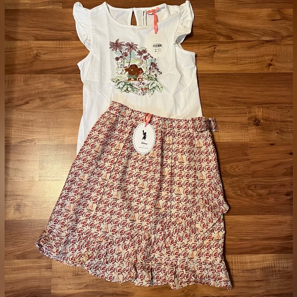 NWT Janie and Jack Moana Tee and Skirt